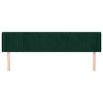 vidaXL Tête de lit avec oreilles Vert foncé 203x16x78/88 cm Velours
