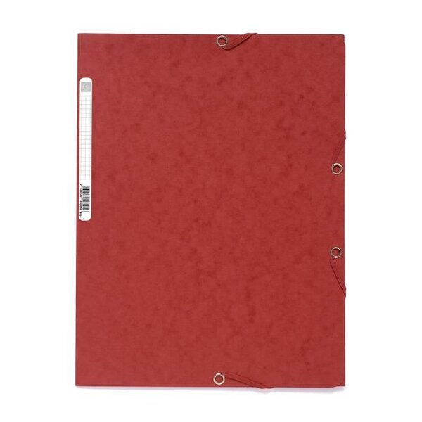 EXACOMPTA - Chemise a élastique - 3 rabats - 24 x 32 - Carte lustrée 390G - Rouge