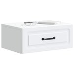 vidaXL Cabinet de chevet mural 2 Pièces Blanc 49 x 34 5 x 20 cm