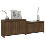 vidaXL Meuble TV Chêne marron 146 5x35x50 cm Bois d'ingénierie