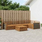 vidaXL Ensemble de canapés d'extérieur 6 Pièces Naturel