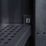 vidaXL Armoire de rangement de jardin avec 3 étagères Noir et gris