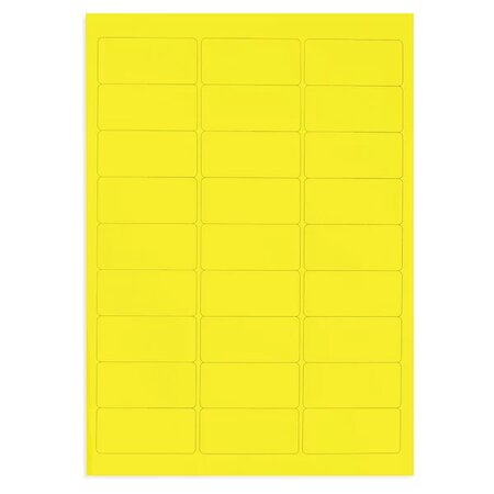 Étiquette polyester jaune 63 5x29 6 mm (lot de 270)