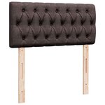 vidaXL Sommier à lattes de lit avec matelas Marron foncé 90x200 cm