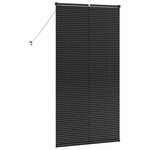 vidaXL Store de Fenêtre avec des rideaux Noir Aluminium