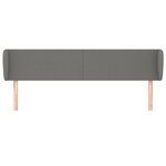 vidaXL Tête de lit avec oreilles Gris foncé 183x23x78/88 cm Tissu