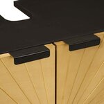 vidaXL Ensemble de Meubles de Salle de Bain 2 Pièces Noir et or