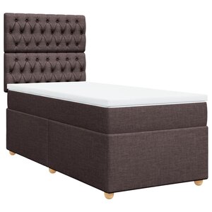 vidaXL Sommier à lattes de lit avec matelas Marron foncé 80x200 cm