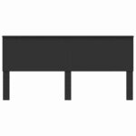 vidaXL Tête de lit Chêne noir 200 cm Bois d'ingénierie