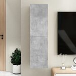 vidaXL Meuble TV Gris béton 30 5x30x110 cm Bois d’ingénierie