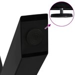 vidaXL Pieds de table à manger en forme de X 2 pièces noir 70 x (72-73) cm acier