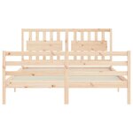 vidaXL Cadre de lit sans matelas 160x200 cm bois massif