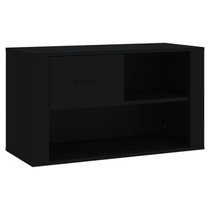 vidaXL Armoire à chaussures Noir 80x35x45 cm Bois d'ingénierie