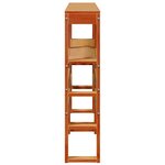 vidaXL Tête de lit avec étagères marron cire 140 cm bois massif de pin