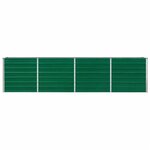 vidaXL Jardinière 320x40x77 cm Acier galvanisé Vert