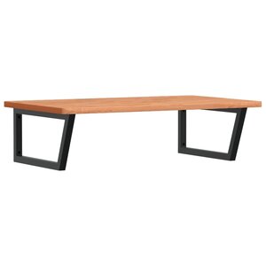 vidaXL Étagère de vasque murale acier et bois massif de hêtre