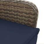 vidaXL Chaise de jardin inclinable avec coussins en résine tressée grise