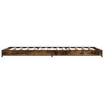 vidaXL Cadre de lit Chêne fumé 80 x 200 cm Bois d'ingénierie
