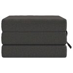 vidaXL Canapé-lit pliable 75 x 63 x 45 cm Gris foncé