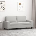 vidaXL Canapé à 2 places Gris clair 140 cm Tissu microfibre