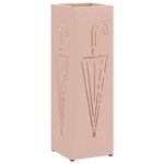 vidaXL Porte-parapluie Rose 15 5 x 15 5 x 49 cm Acier