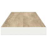 vidaXL Étagère flottante murale chêne et blanc 120x23 5x3 8 cm MDF