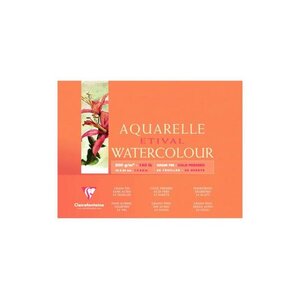 Bloc Etival encollé 4 côtés grain fin 300g 10F 20x40 CLAIREFONTAINE