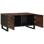 vidaXL Table basse Marron et Noir 80 x 50 x 40 cm