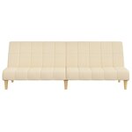 vidaXL Canapé-lit à 2 places crème tissu