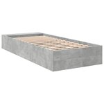 vidaXL Cadre de lit sans matelas gris béton 90x190 cm