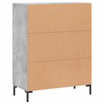 vidaXL Buffet gris béton 69 5x34x90 cm bois d'ingénierie