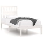 vidaXL Cadre de lit Blanc Bois de pin massif 100x200 cm