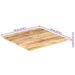 vidaXL Dessus de table Bois de manguier solide 15-16 mm 70x70 cm