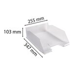 Corbeille à courrier maxi format exacompta cristal - lot de 4