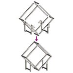 vidaXL Portant de bois chauffage noir 50x25x50 cm