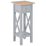 vidaXL Table d'appoint Gris 27 x 27 x 65 5 cm Bois