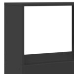 vidaXL Cloison de séparation noir 100x33x175 cm bois ingénierie