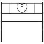 vidaXL Tête de lit de remplacement métal noir 90 cm