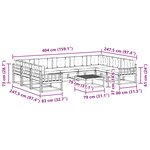 vidaXL Ensemble de canapés d'extérieur 10 pc Blanc et crème