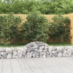 vidaXL Paniers à gabions arqués 6 Pièces 200x30x40/60 cm Fer galvanisé
