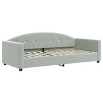 vidaXL Lit de repos gris clair 90x200 cm velours