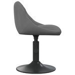 vidaXL Chaises pivotantes à manger lot de 6 gris foncé velours