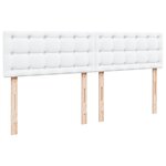 vidaXL Sommier à lattes de lit avec matelas Blanc 180x200cm Similicuir