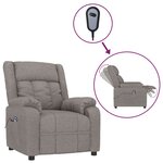vidaXL Fauteuil inclinable électrique Taupe Tissu