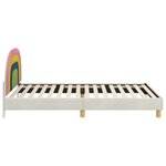 vidaXL Cadre de lit pour enfants avec tête de lit Crème 90 x 190 cm