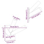 vidaXL Support de mât de drapeau Argent 10.5 x 7.5 cm Acier