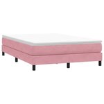 vidaXL Sommier à lattes de lit sans matelas rose 160x210 cm velours