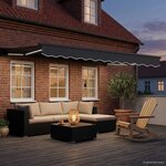 vidaXL Auvent rétractable électrique Anthracite 3 x 2 m
