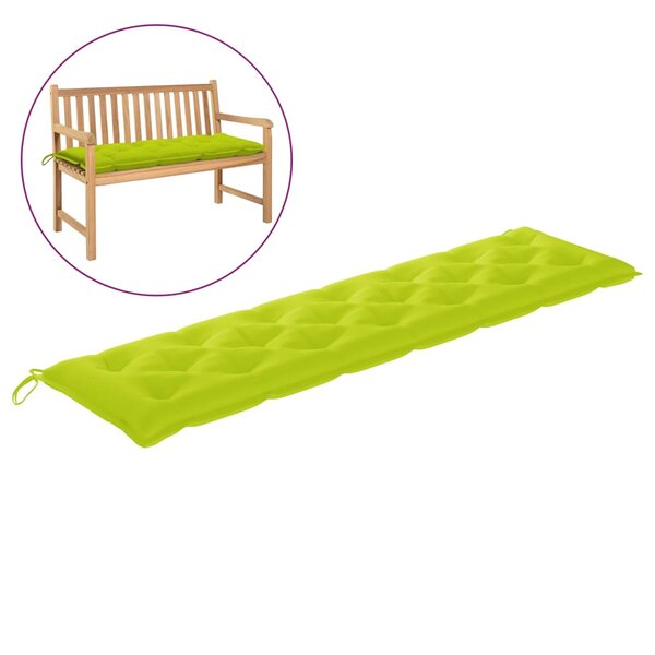 vidaXL Coussin de banc de jardin vert brillant 200x50x7cm tissu oxford