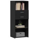 vidaXL Buffet haut noir 50x42 5x124 cm bois d'ingénierie
